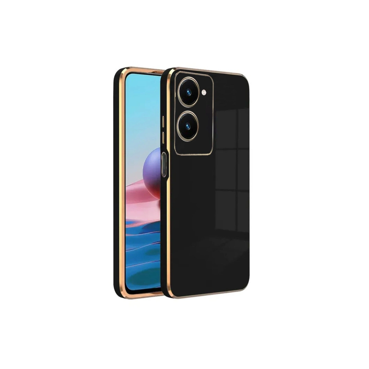 NEWFACE Vivo Y18 Uyumlu Volet Silikon Telefon Kılıfı Siyah