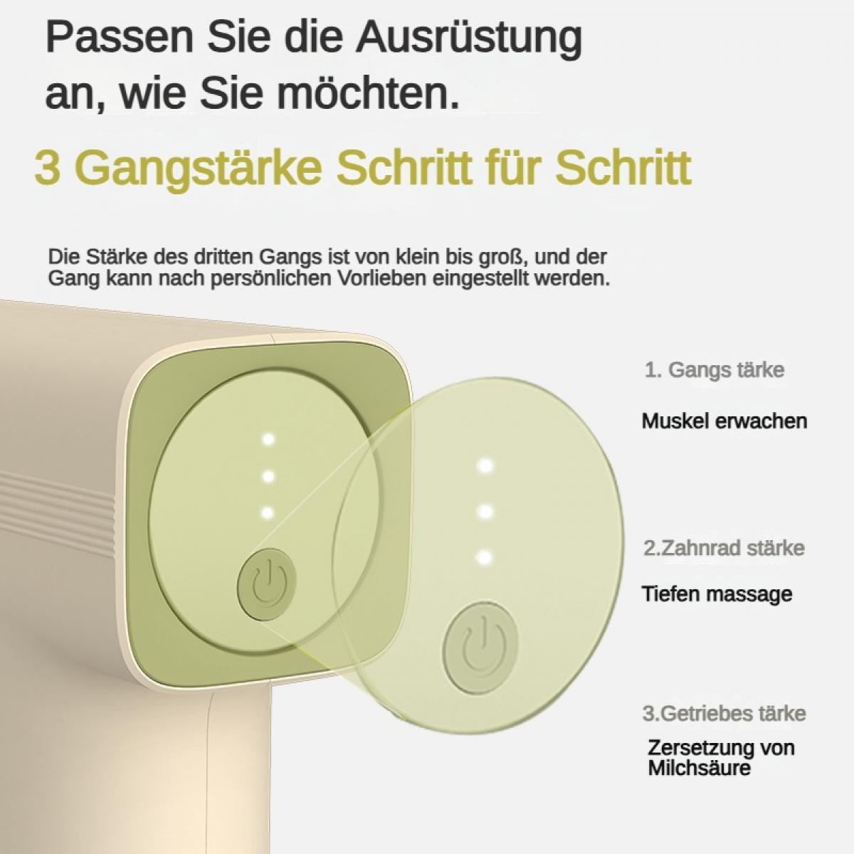 Ein Gerät mit drei Stärkestufen: Muskel, Massage und Säureabbau.