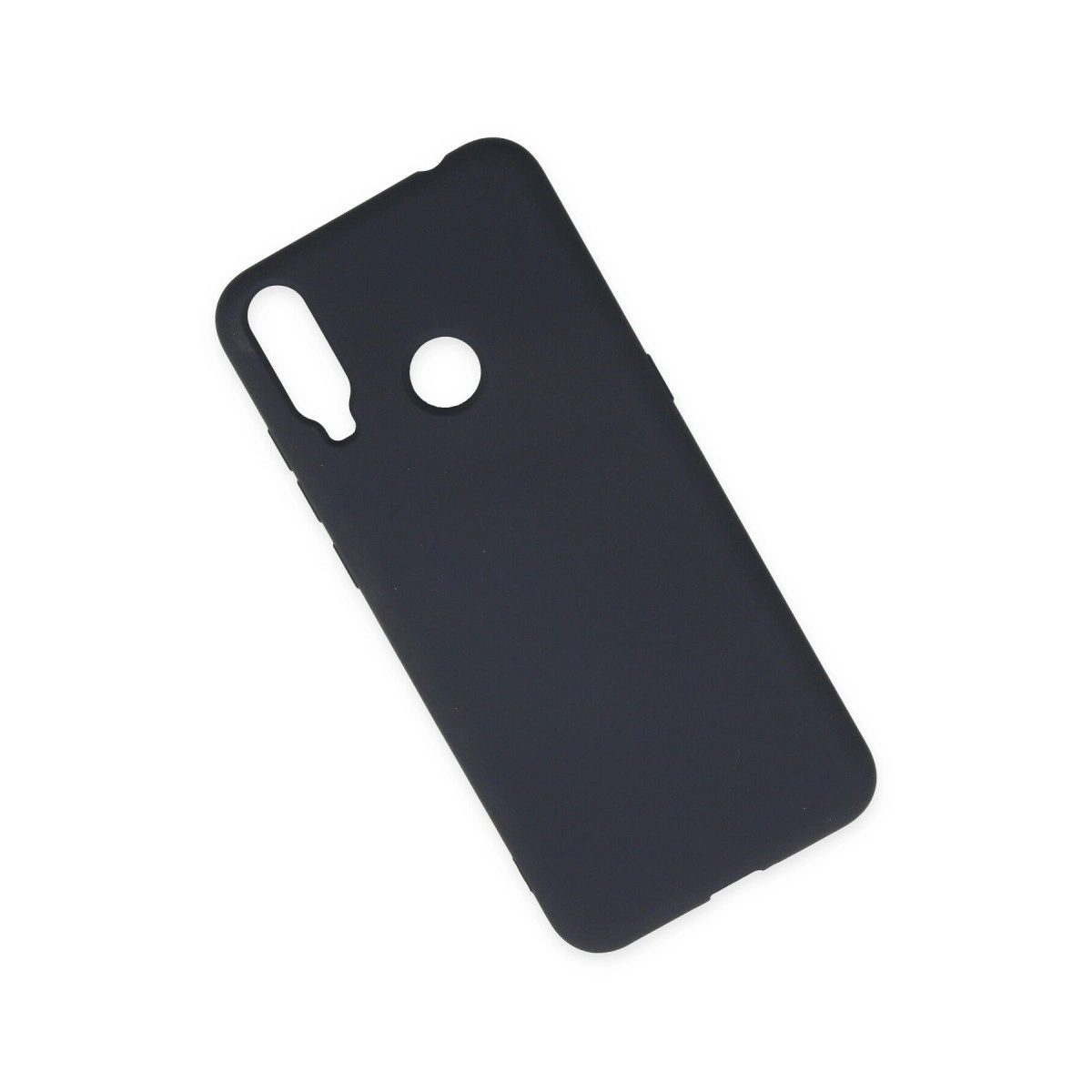 Kamera ve flaş için kesikli siyah telefon kılıfı.