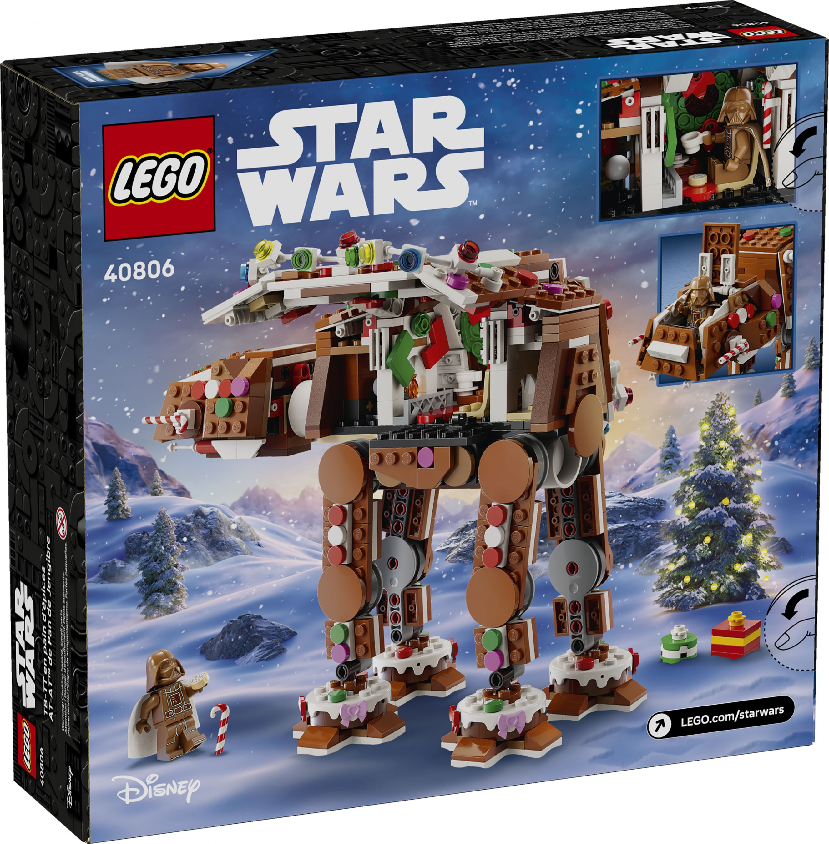 Darth Vader ve tatil süslemeli LEGO Star Wars AT-AT zencefilli kurabiye seti.