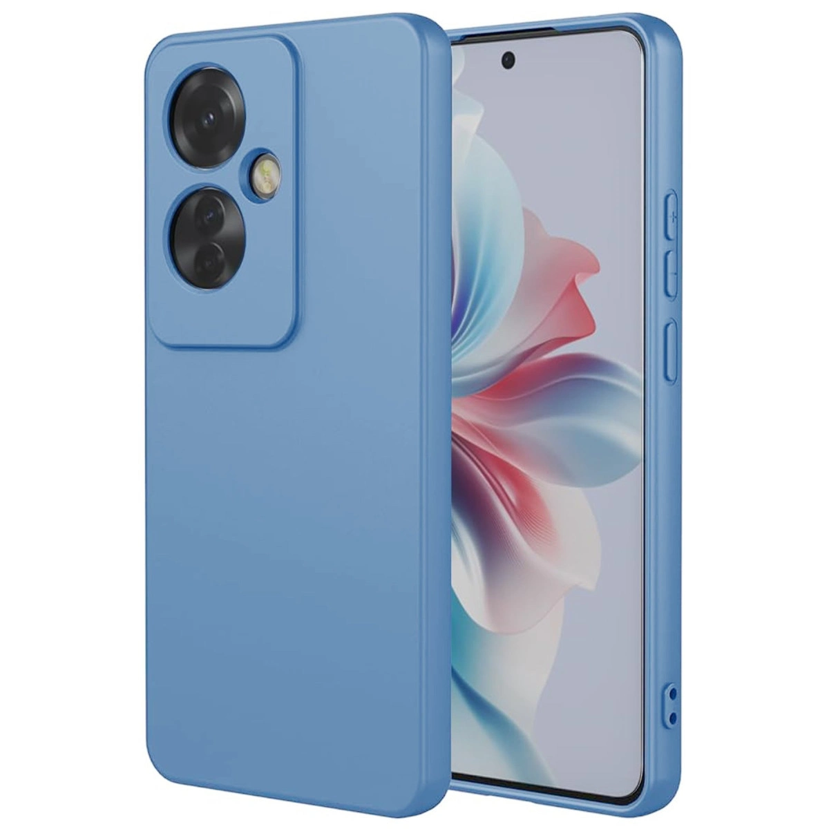 NEWFACE Oppo Reno 11F Uyumlu First Silikon Telefon Kılıfı Mavi