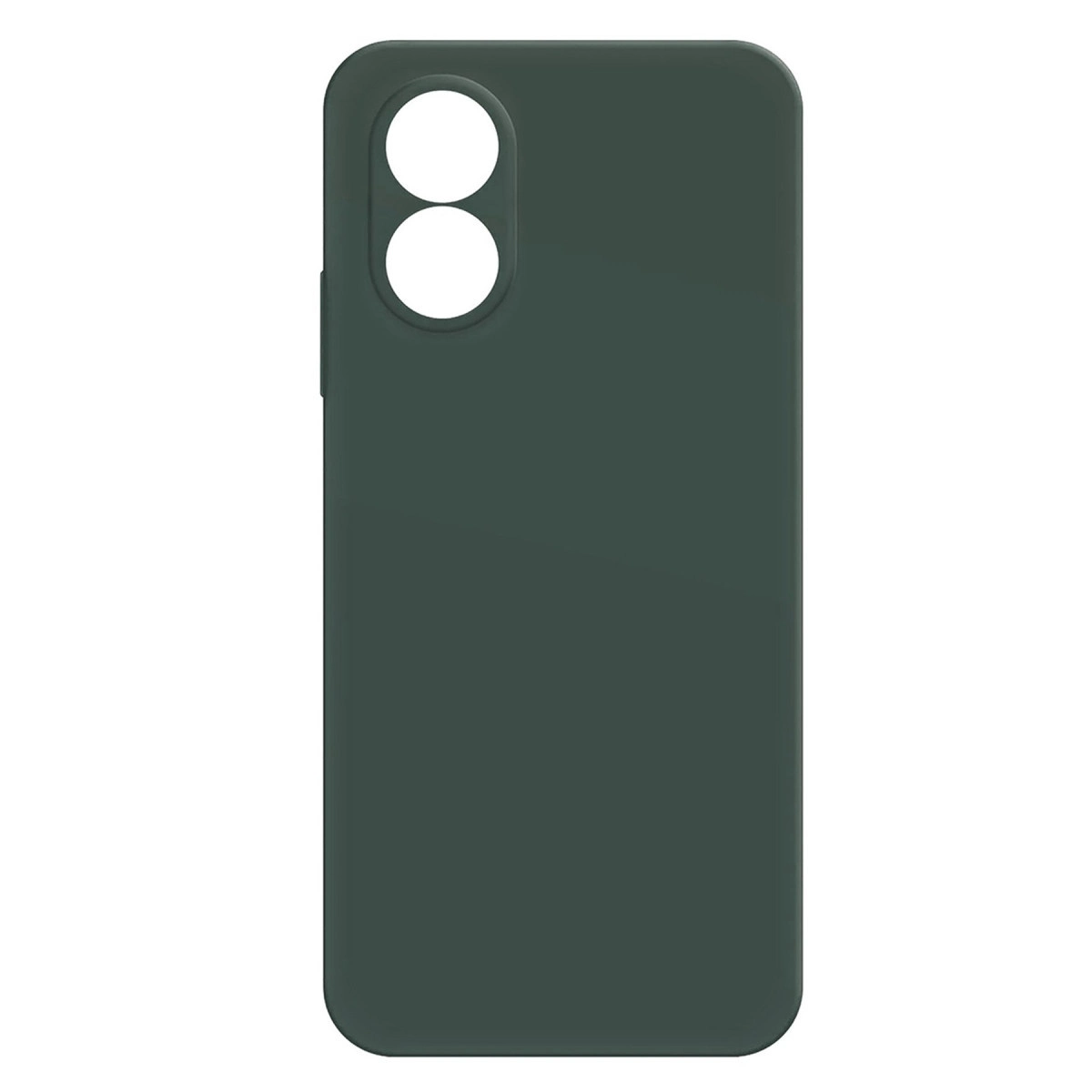 İki yuvarlak kamera kesimli koyu yeşil telefon kılıfı.