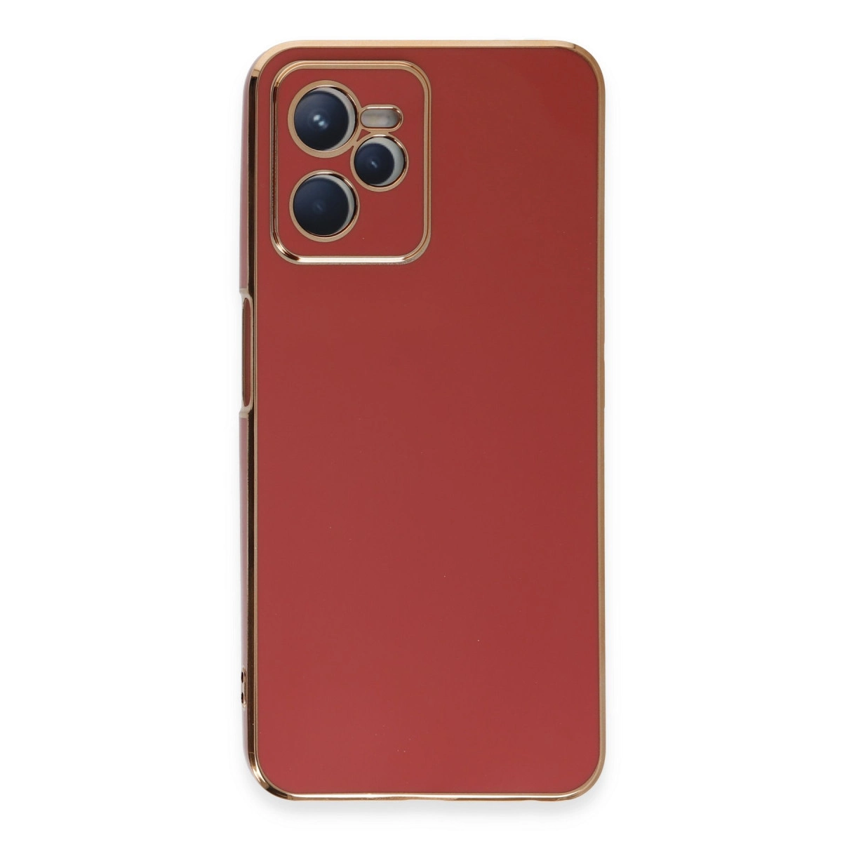 NEWFACE Realme C35 Uyumlu Volet Silikon Telefon Kılıfı Kırmızı