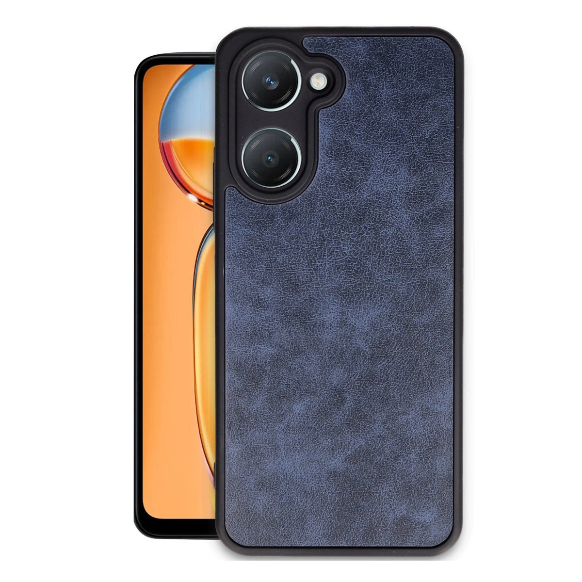 NEWFACE Vivo Y18 Uyumlu Aras Deri Kapak Telefon Kılıfı Lacivert