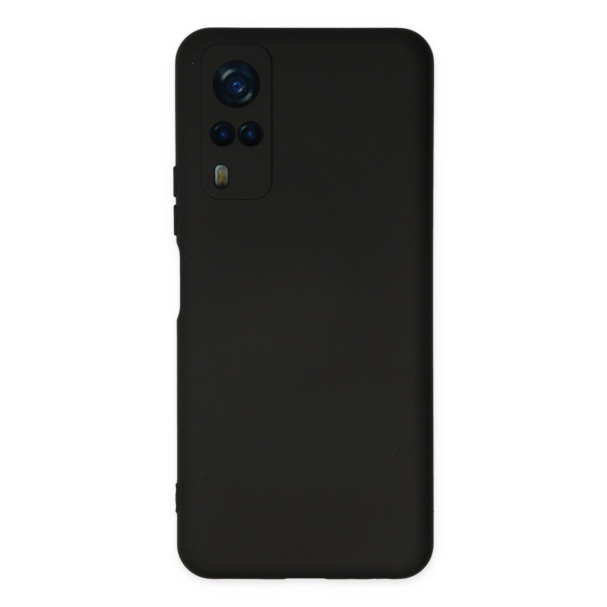 Sol üstte kamera kesimli siyah telefon kılıfı.