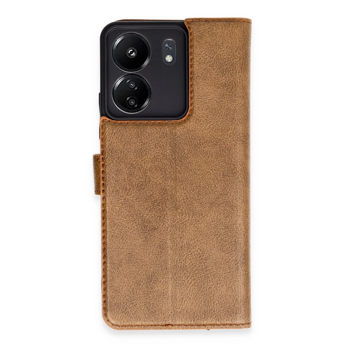 NEWFACE Xiaomi Redmi 13C Uyumlu Trend S Plus Kapaklı Telefon Kılıfı Taba