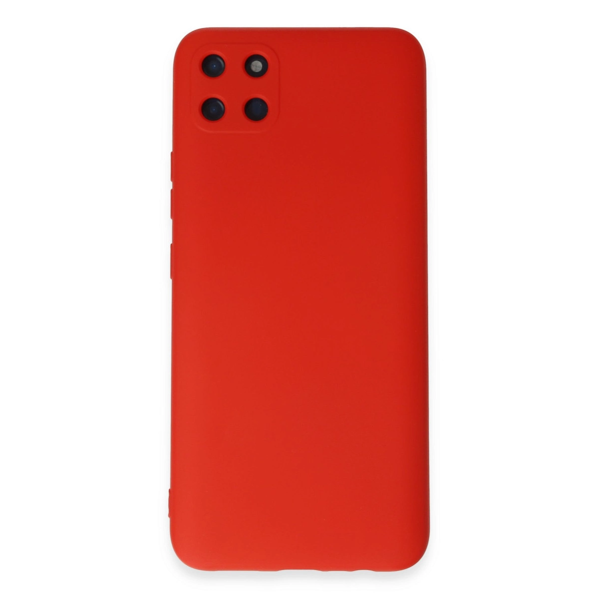 NEWFACE Realme C11 Uyumlu Nano İçi Kadife Silikon Telefon Kılıfı Kırmızı