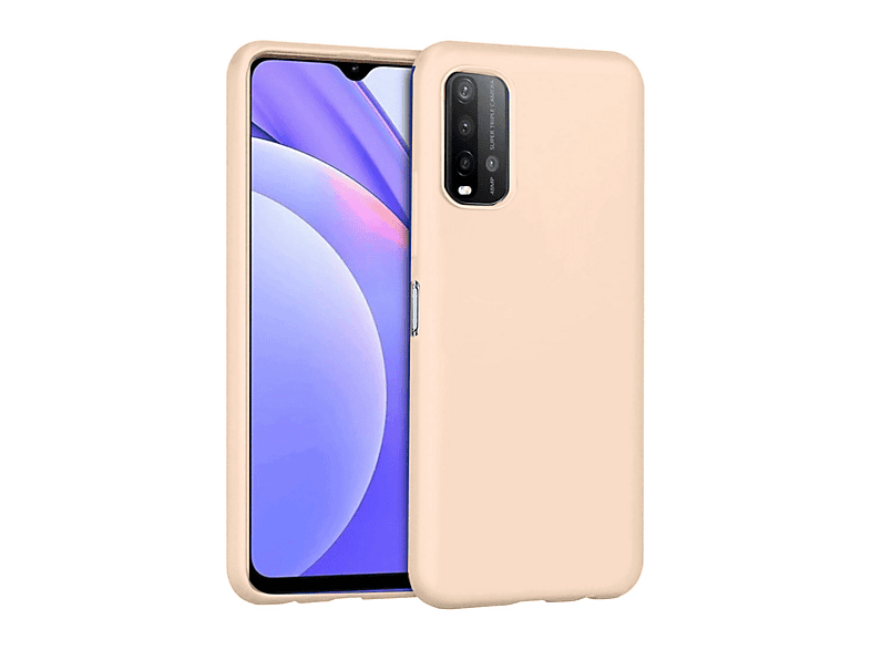 NEWFACE Xiaomi Redmi 9T Uyumlu Nano İçi Kadife Silikon Telefon Kılıfı Pudra