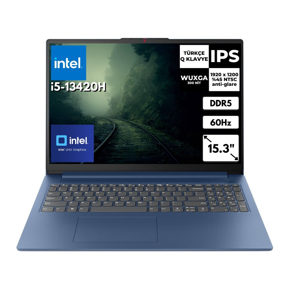 LENOVO IdeaPad Slim 3 15IRH10 WUXGA 83K10062TRAT4 Intel Core I5-13420H 8 GB RAM 2 TB SSD 15,3 inç FreeDOS Laptop Lacivert