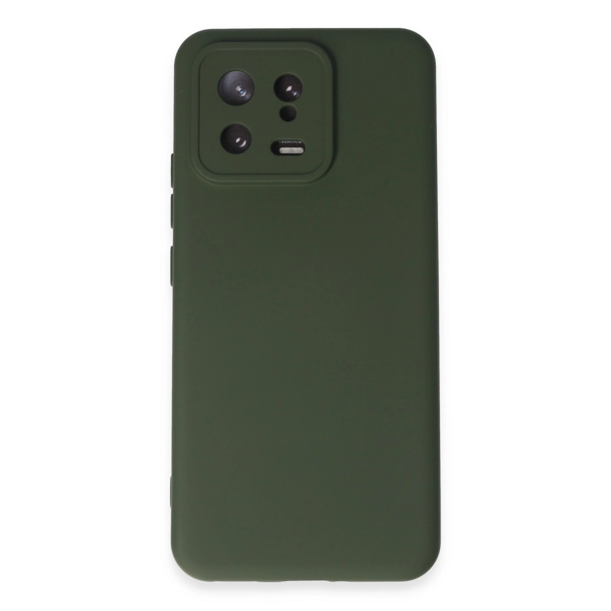 NEWFACE Xiaomi Mi 13 Uyumlu Nano İçi Kadife Silikon Telefon Kılıfı Koyu Yeşil