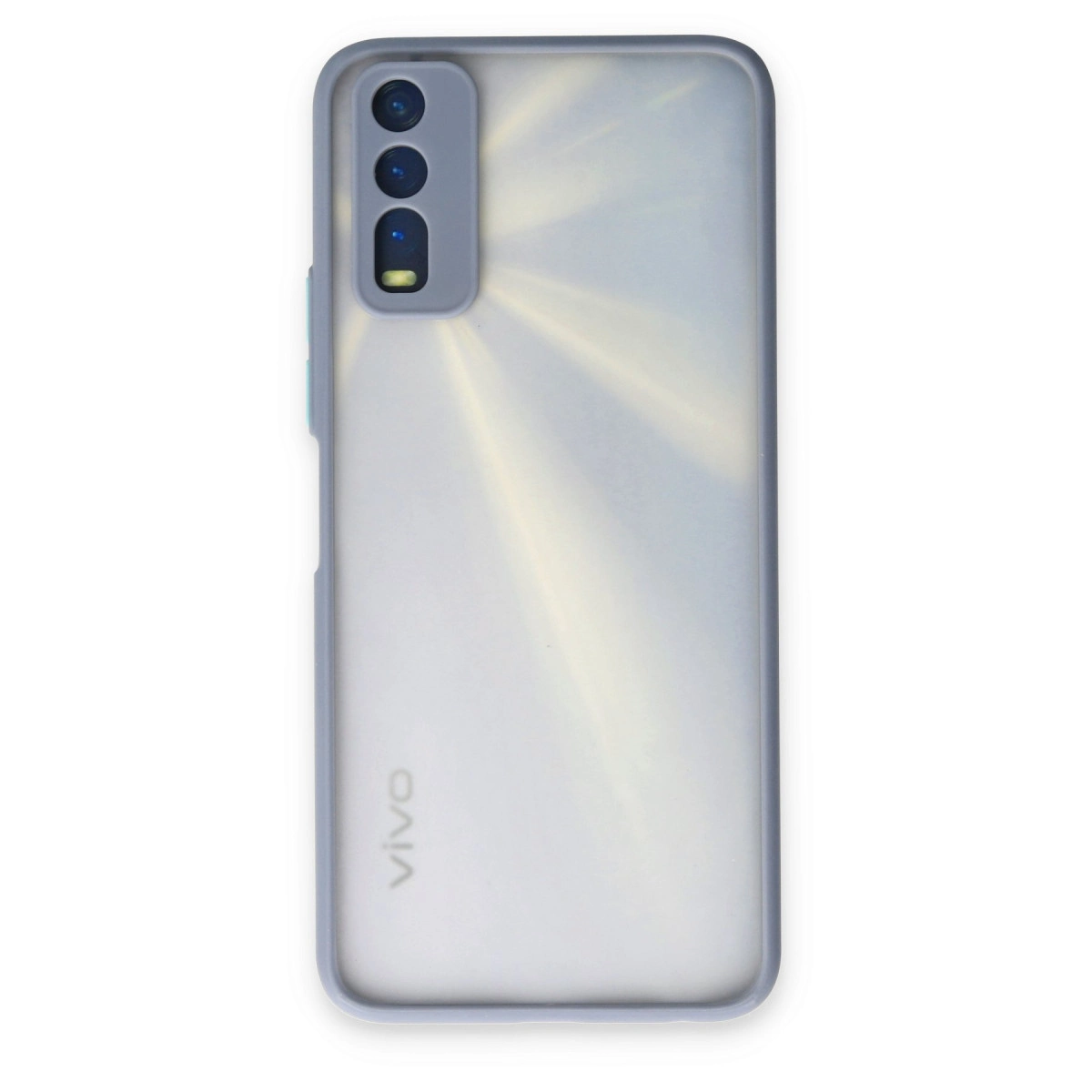 NEWFACE Vivo Y11s Uyumlu Montreal Silikon Kapak Telefon Kılıfı Gri