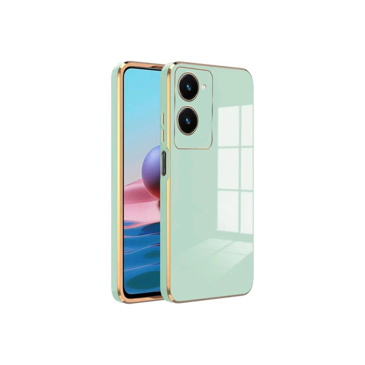 NEWFACE Vivo Y18 Uyumlu Volet Silikon Telefon Kılıfı Açık Yeşil