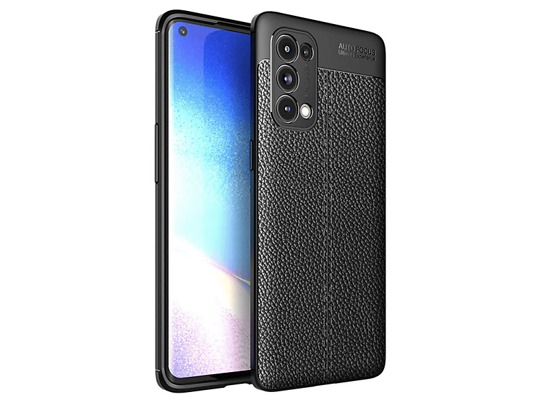 NEWFACE Oppo Reno 5 Pro Uyumlu Auto Focus Kapak Telefon Kılıfı Siyah