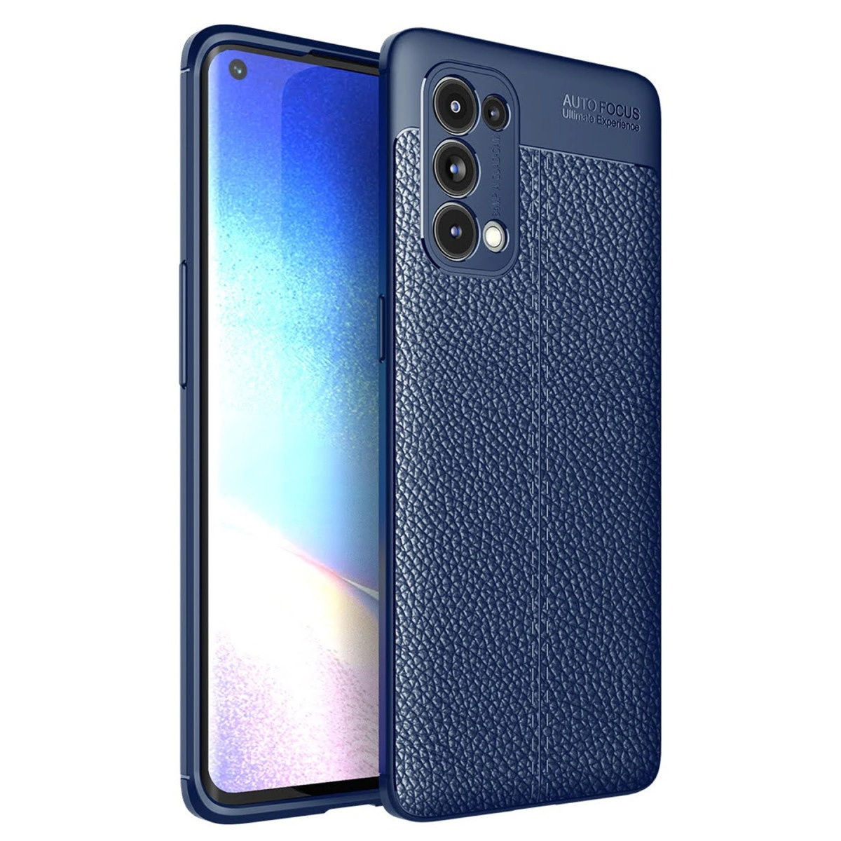 NEWFACE Oppo Reno 5 Pro Uyumlu Auto Focus Kapak Telefon Kılıfı Lacivert