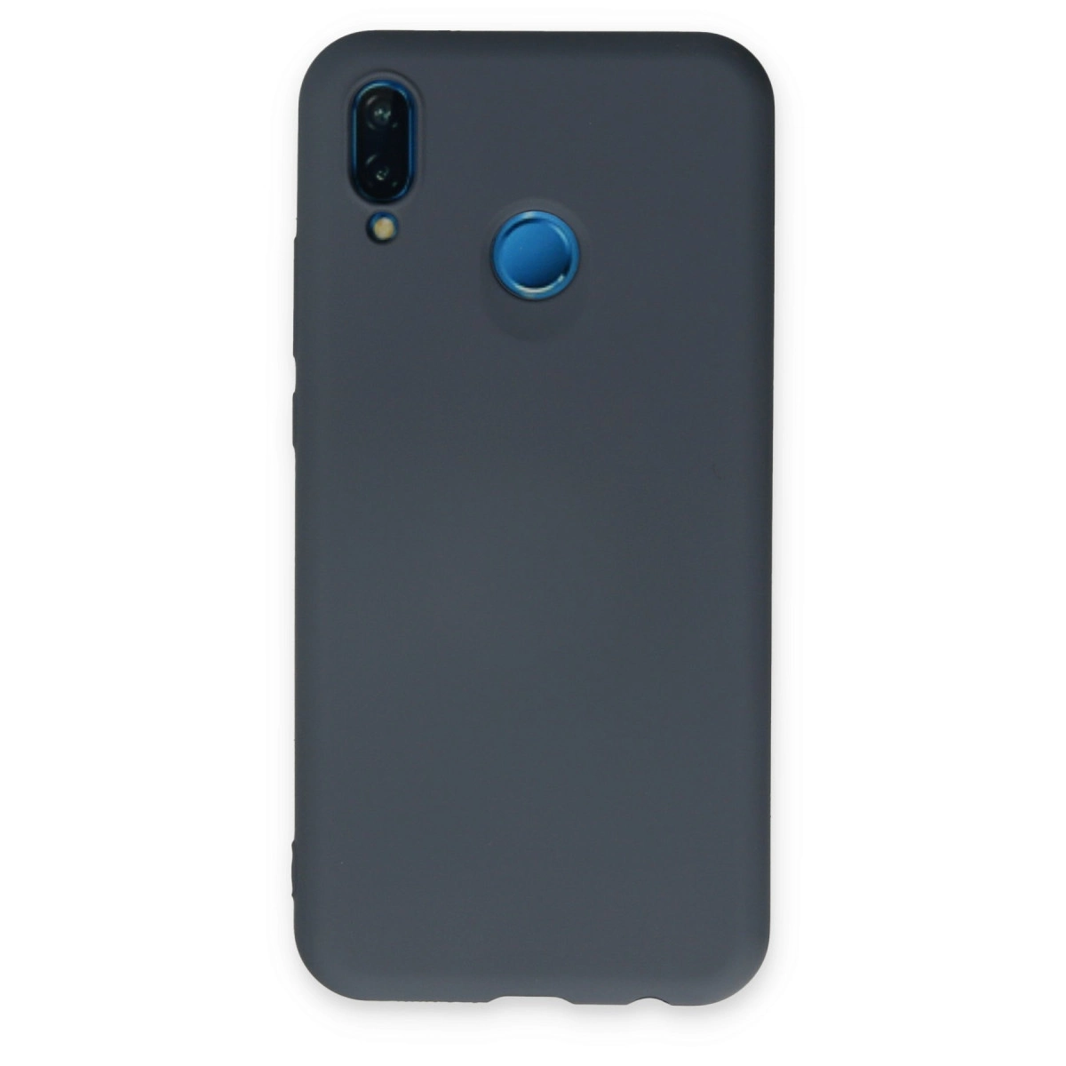 NEWFACE Huawei P20 Lite Uyumlu Nano İçi Kadife Silikon Telefon Kılıfı Gri
