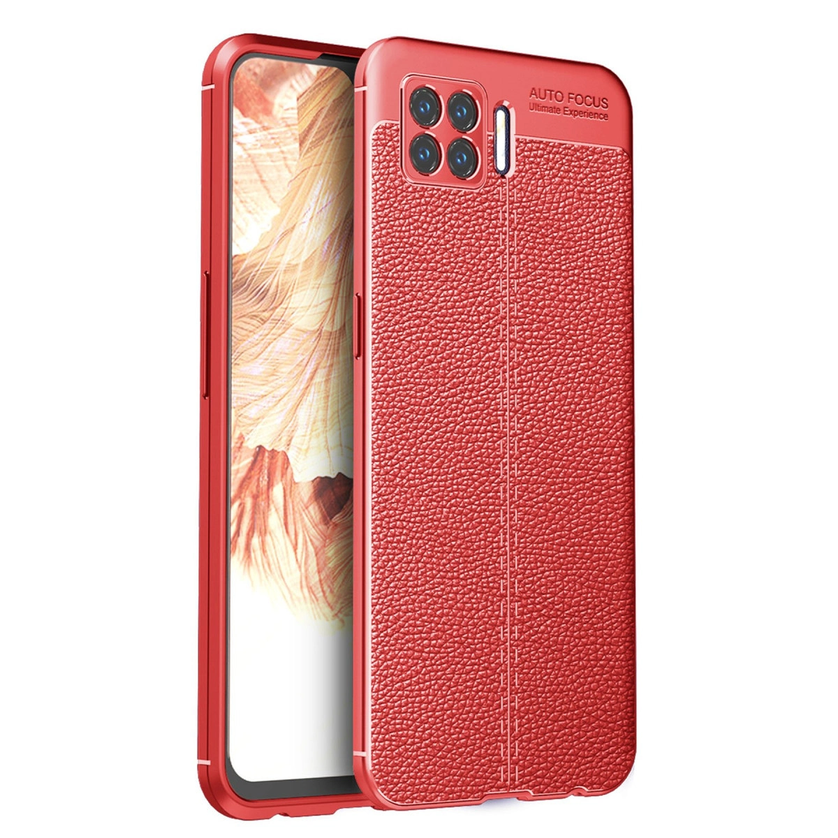NEWFACE Oppo A73 Uyumlu Auto Focus Kapak Telefon Kılıfı Kırmızı