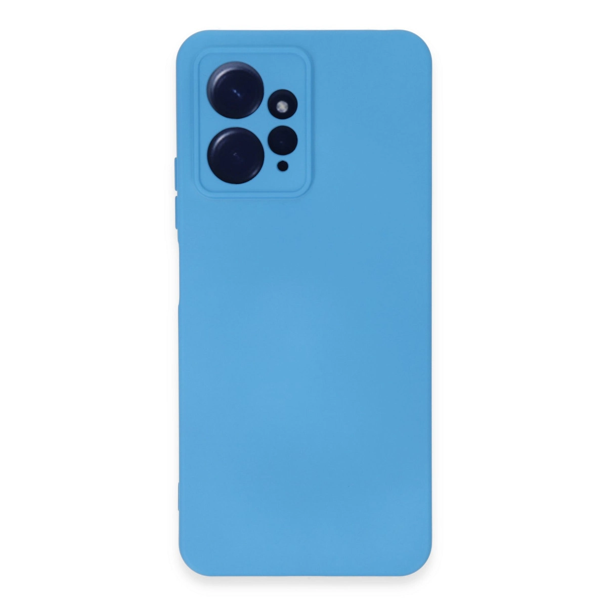 NEWFACE Xiaomi Redmi Note 12 4G Uyumlu Nano İçi Kadife Silikon Telefon Kılıfı Mavi