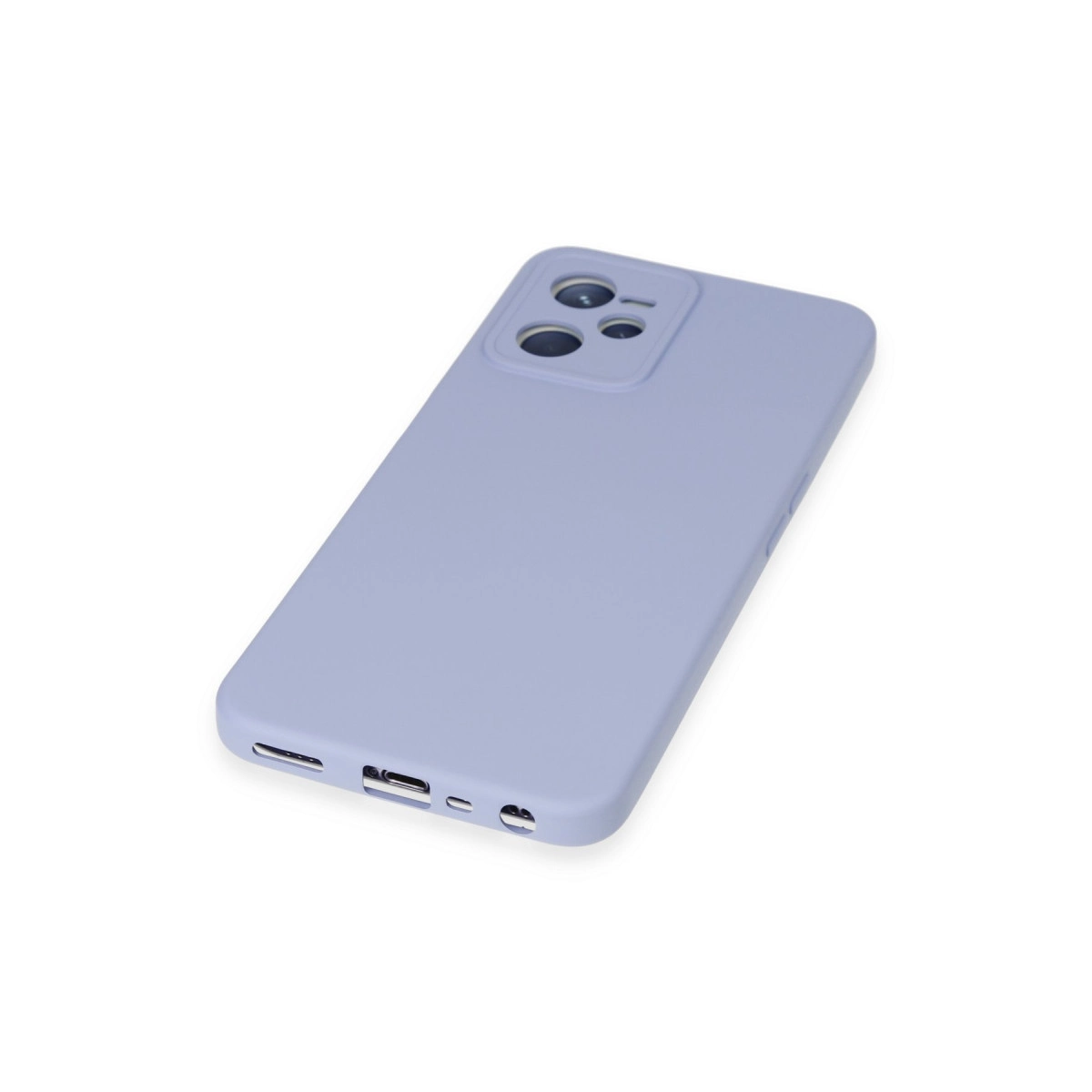 Kamera modülü için dikdörtgen kesimli mor telefon kılıfı.