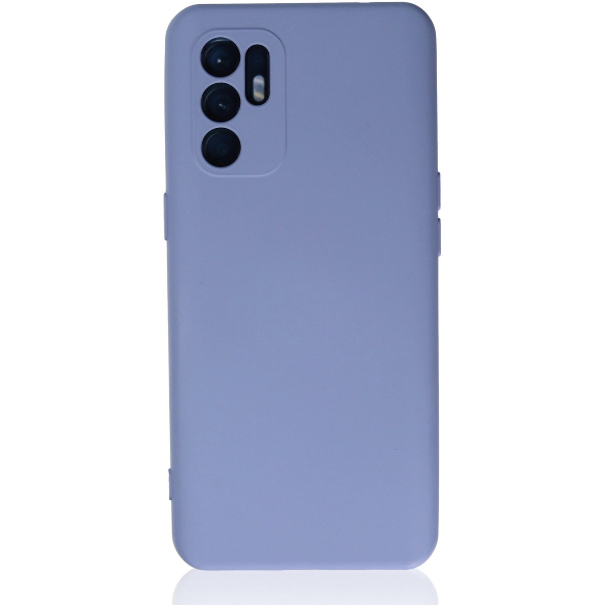 NEWFACE Oppo Reno 6 Uyumlu Nano İçi Kadife Silikon Telefon Kılıfı Lila