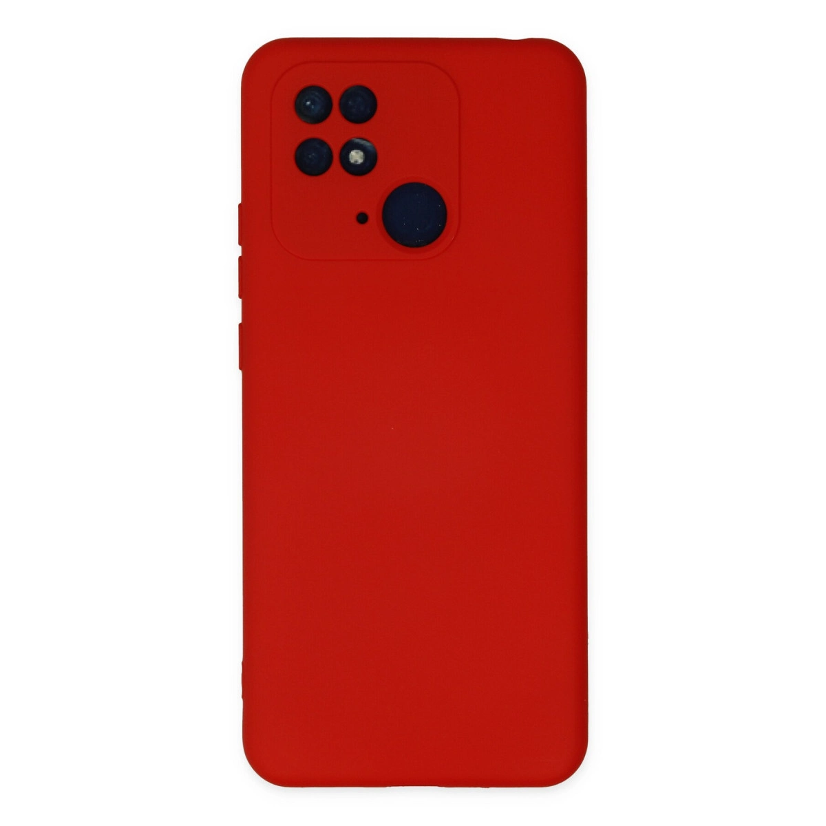 NEWFACE Xiaomi Redmi 10c Uyumlu Nano İçi Kadife Silikon Telefon Kılıfı Kırmızı
