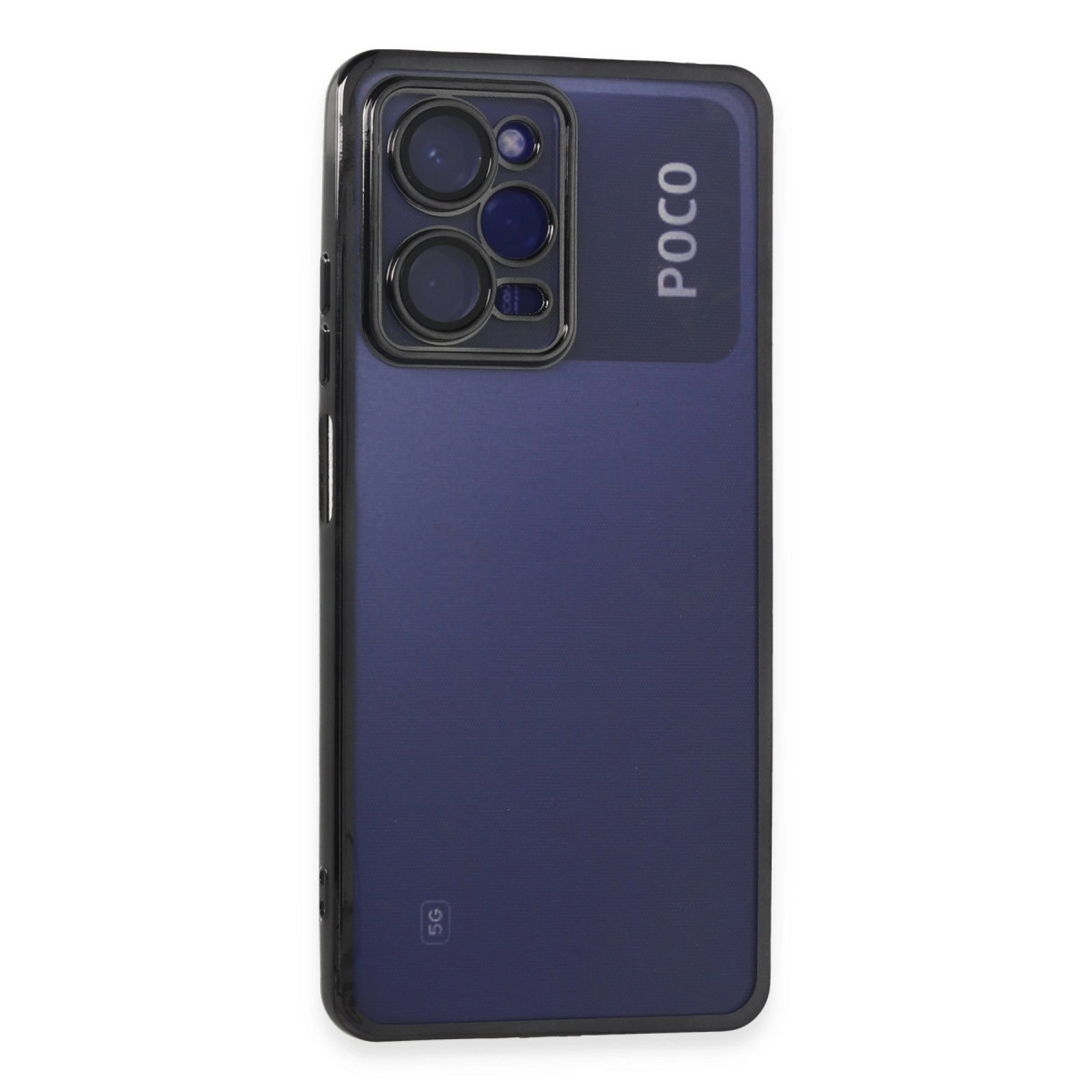 NEWFACE Xiaomi Poco X5 Pro 5G Uyumlu Kamera Korumalı Lensli Silikon Telefon Kılıfı Siyah