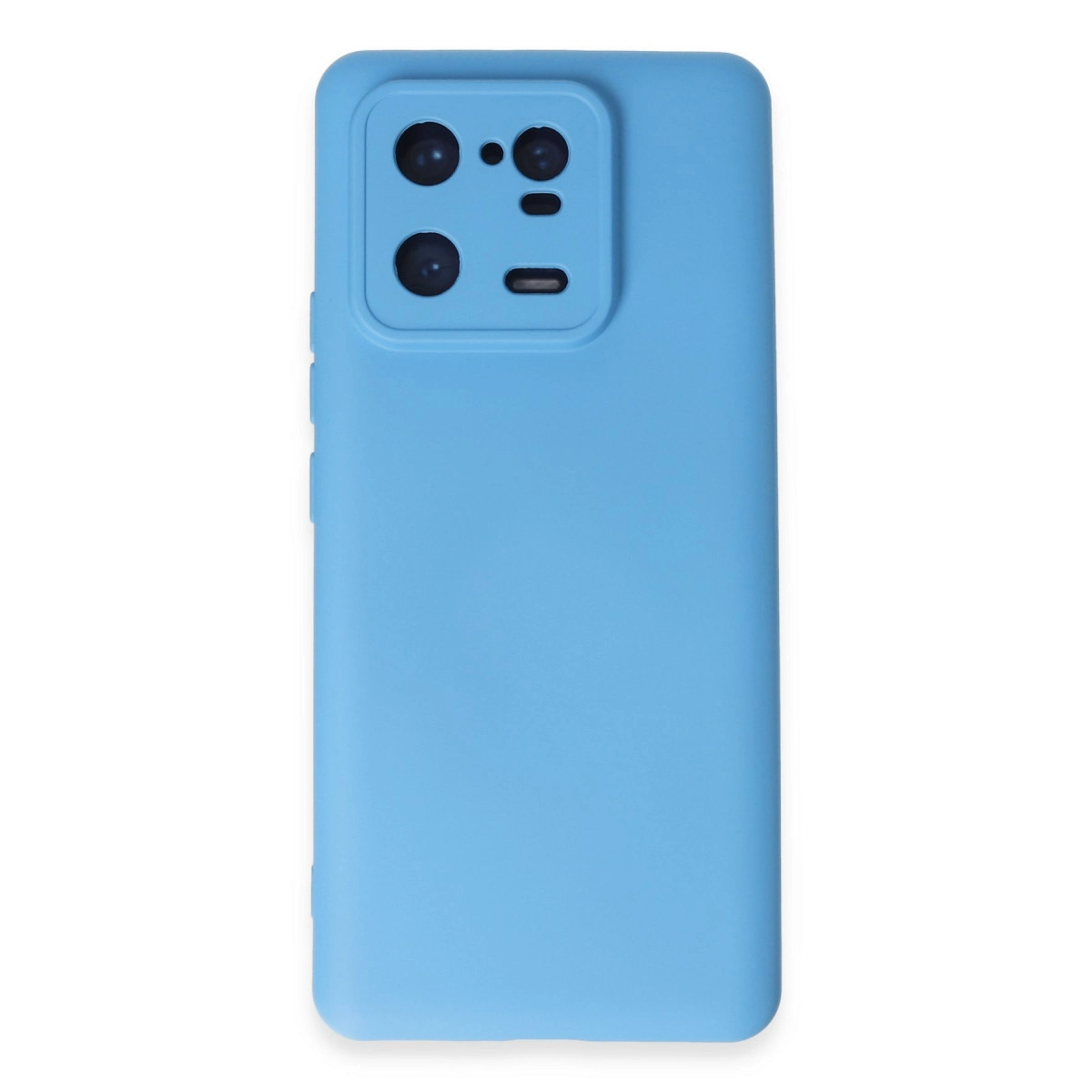 Kare kamera modüllü mavi telefon kılıfı.