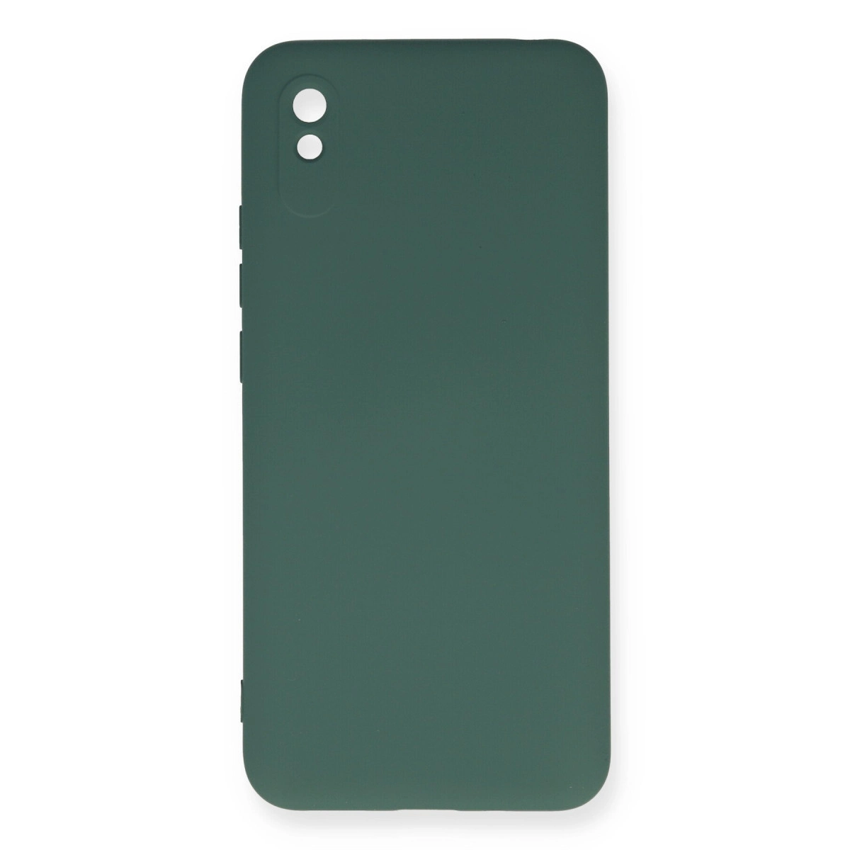 NEWFACE Xiaomi Redmi 9a Uyumlu Nano İçi Kadife Silikon Telefon Kılıfı Koyu Yeşil