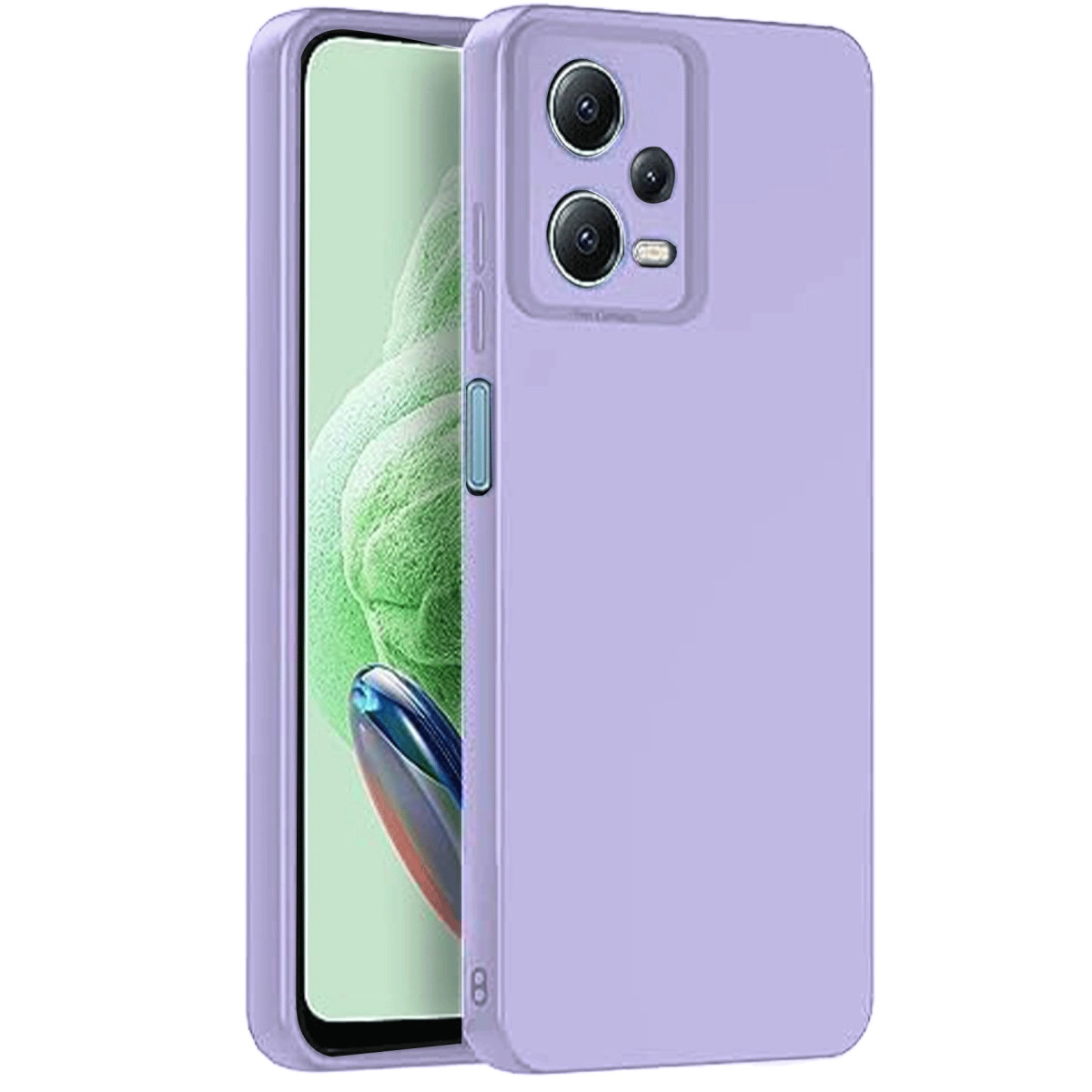 Kamera modüllü mor telefon kılıfı.