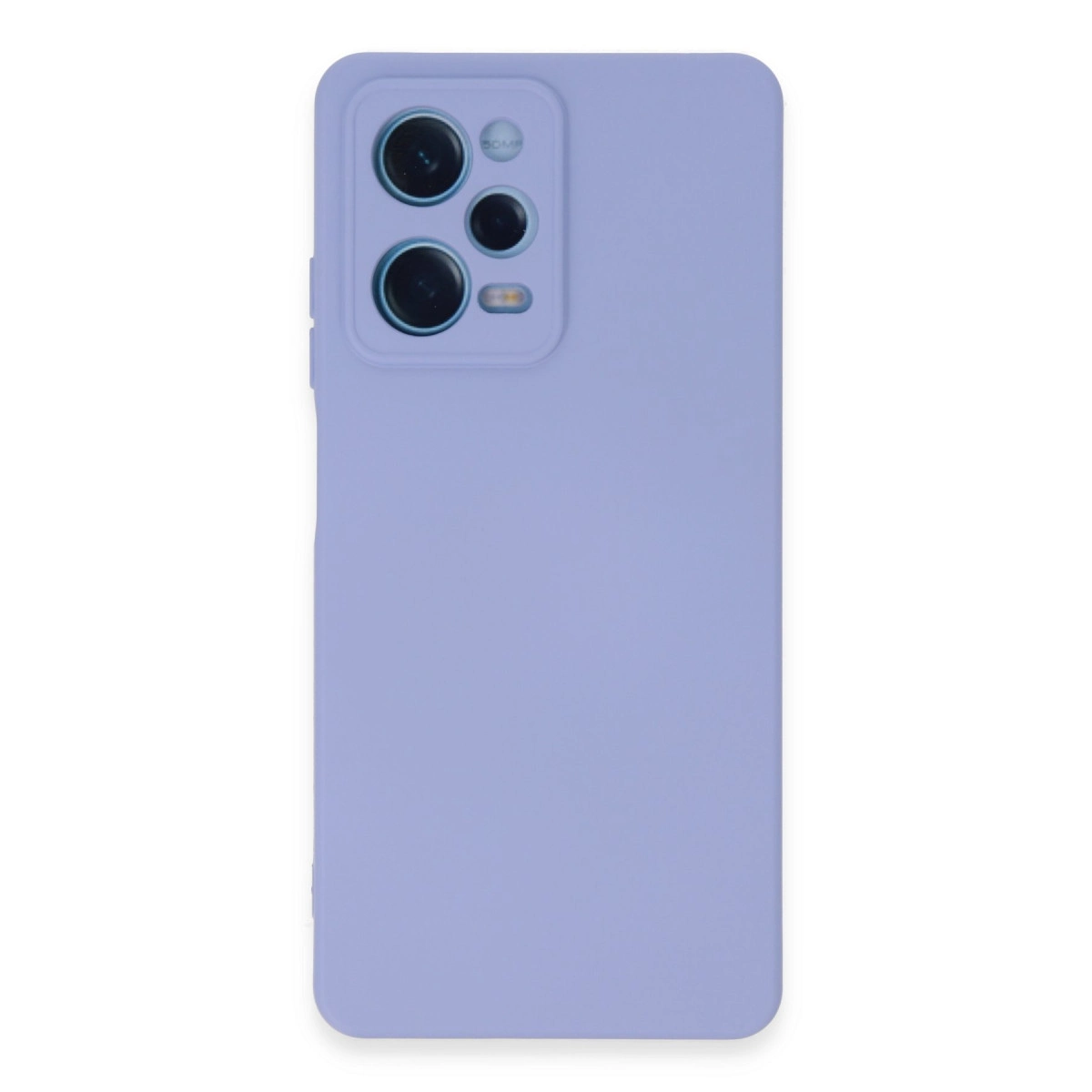 Sol üst köşede kamera lens dizilimine sahip mor telefon kılıfı.