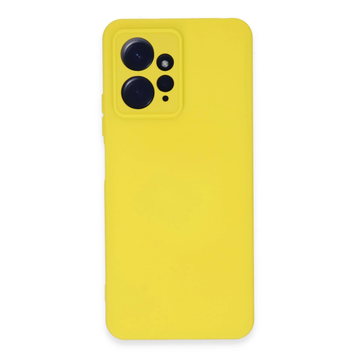 NEWFACE Xiaomi Redmi Note 12 4G Uyumlu Nano İçi Kadife Silikon Telefon Kılıfı Sarı