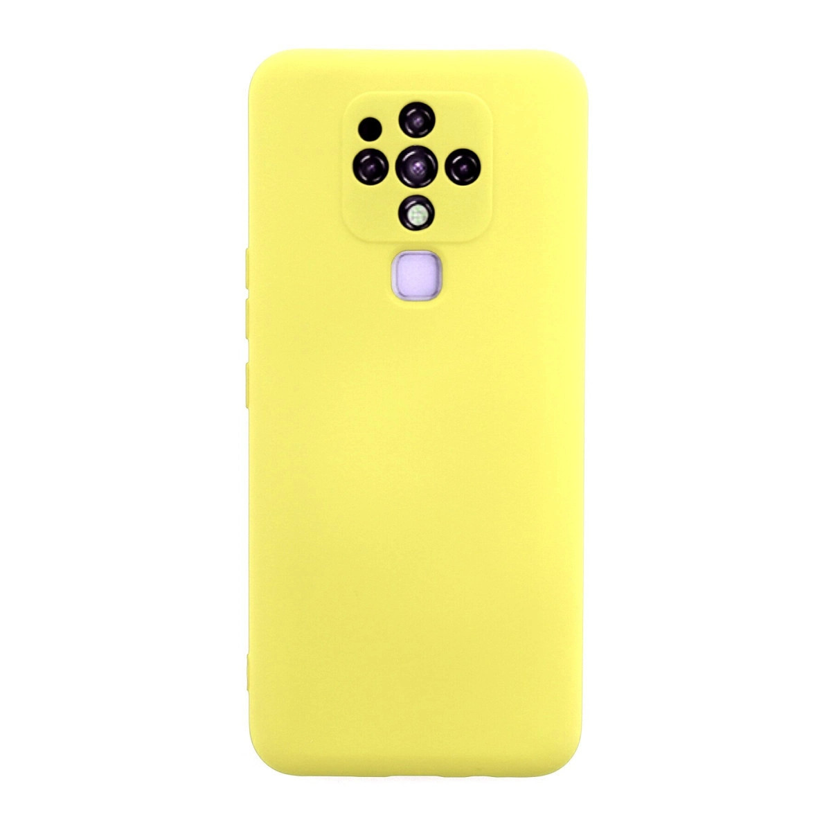 NEWFACE Tecno Camon 16 Uyumlu Nano İçi Kadife Silikon Telefon Kılıfı Sarı