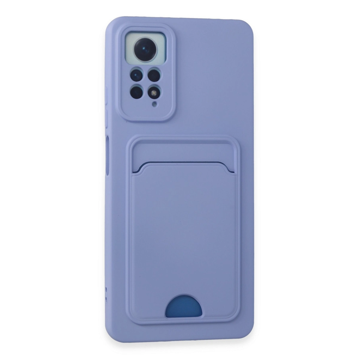 NEWFACE Xiaomi Redmi Note 11 Pro Uyumlu Kelvin Kartvizitli Silikon Telefon Kılıfı Lila