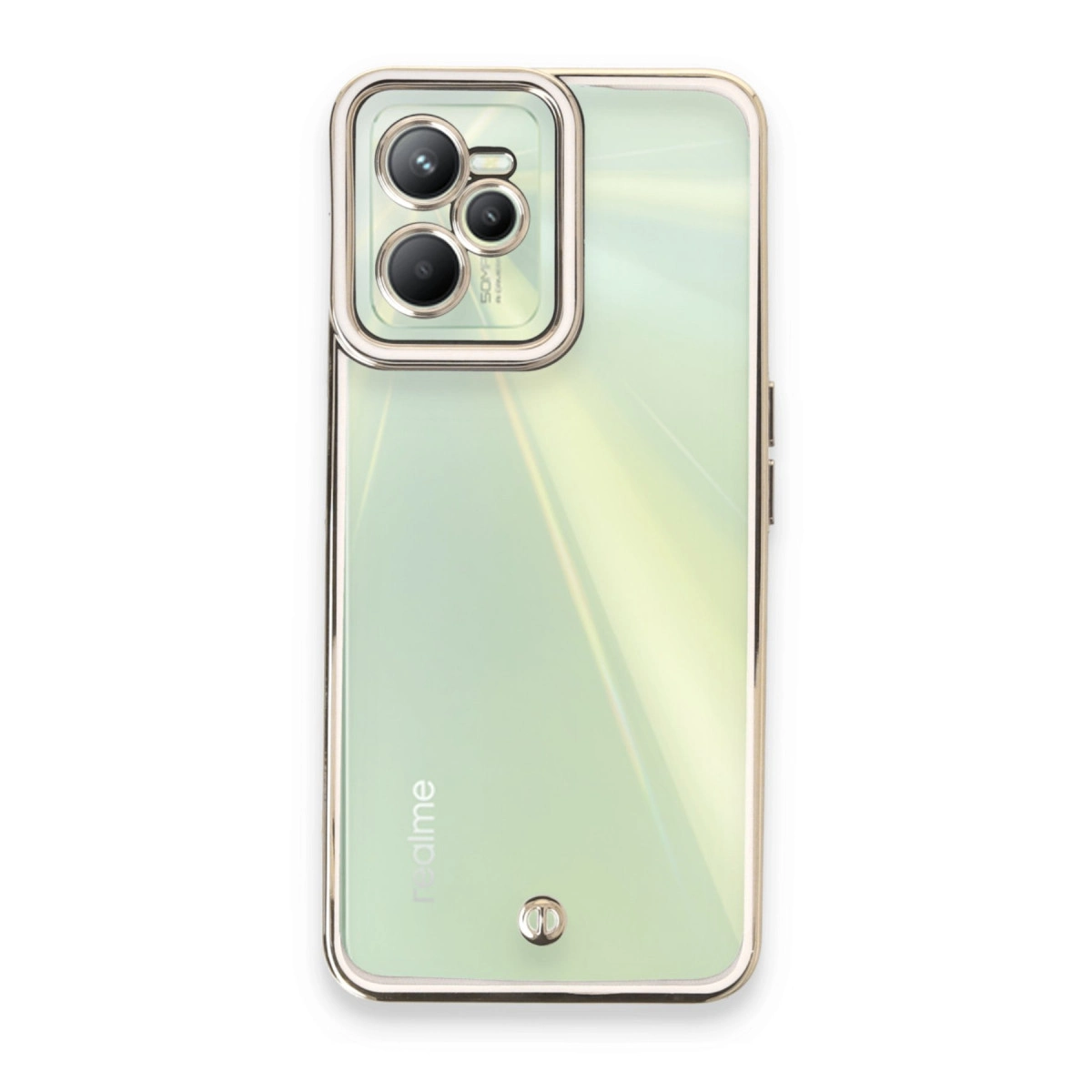 NEWFACE Realme C35 Uyumlu Liva Lens Silikon Telefon Kılıfı Beyaz