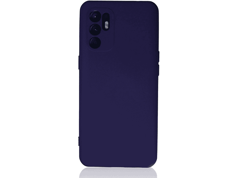 NEWFACE Oppo Reno 6 Uyumlu Nano İçi Kadife Silikon Telefon Kılıfı Mor
