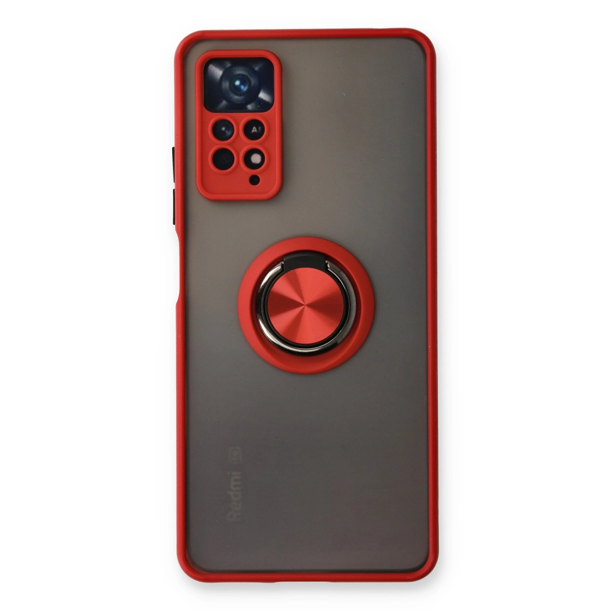 NEWFACE Xiaomi Redmi Note 11 Pro Uyumlu Montreal Yüzüklü Silikon Kapak Telefon Kılıfı Kırmızı