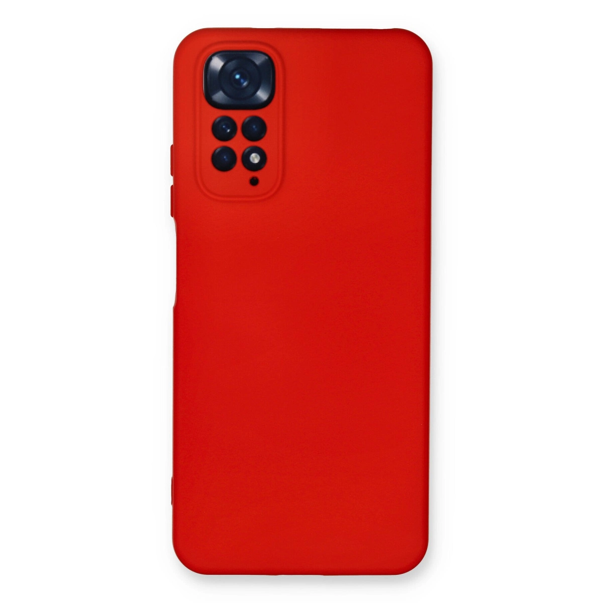 NEWFACE Xiaomi Redmi Note 11 Uyumlu Nano İçi Kadife Silikon Telefon Kılıfı Kırmızı