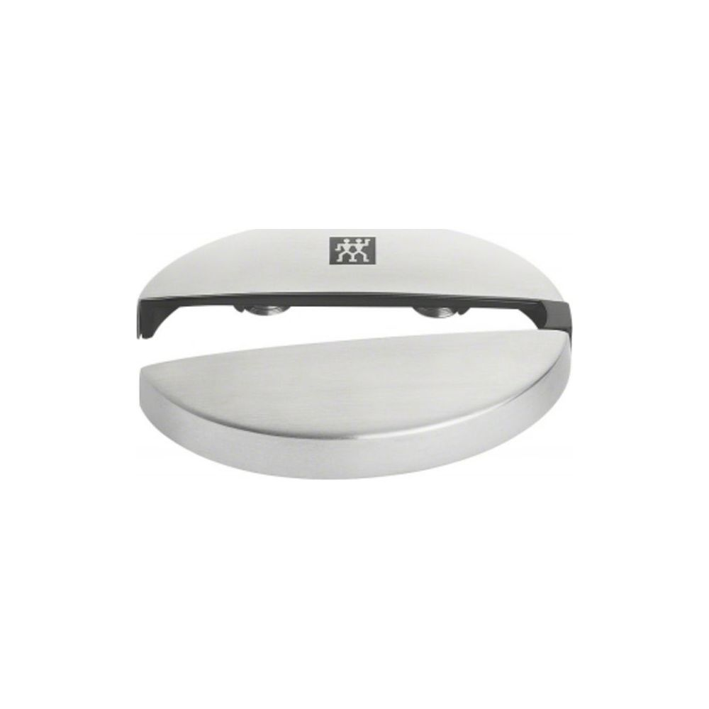 Apribottiglie in metallo spazzolato con logo Zwilling sulla parte superiore.
