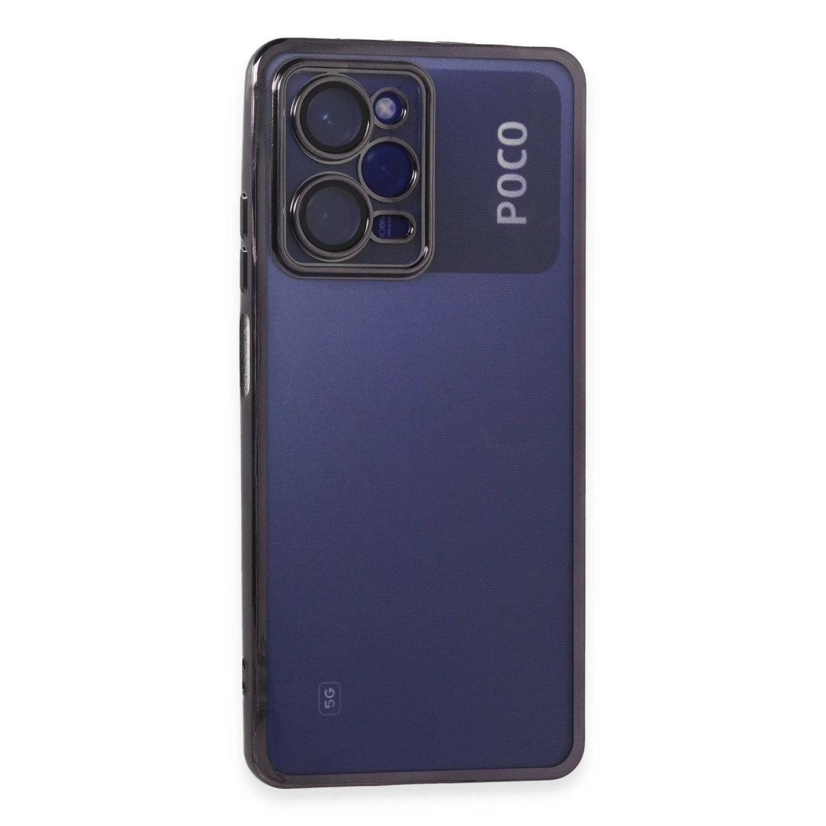 NEWFACE Xiaomi Poco X5 Pro 5G Uyumlu Kamera Korumalı Lensli Silikon Telefon Kılıfı Mor