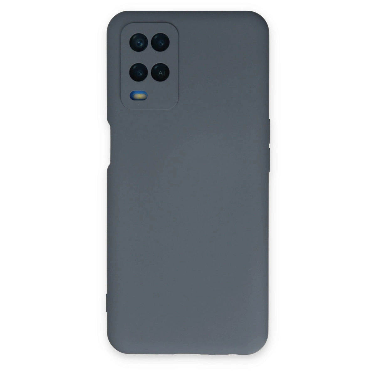 NEWFACE Oppo A54 4G Uyumlu Nano İçi Kadife Silikon Telefon Kılıfı Gri