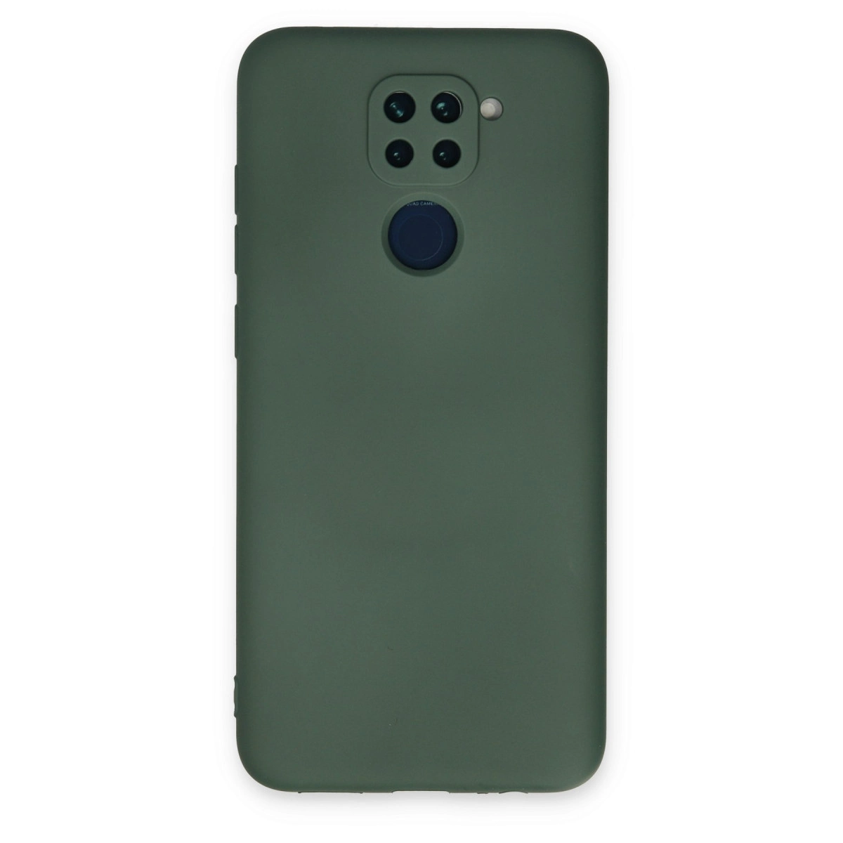 NEWFACE Xiaomi Redmi Note 9 Uyumlu Nano İçi Kadife Silikon Telefon Kılıfı Koyu Yeşil