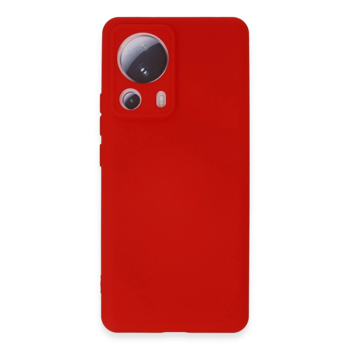 NEWFACE Xiaomi Mi 13 Lite Uyumlu Nano İçi Kadife Silikon Telefon Kılıfı Kırmızı