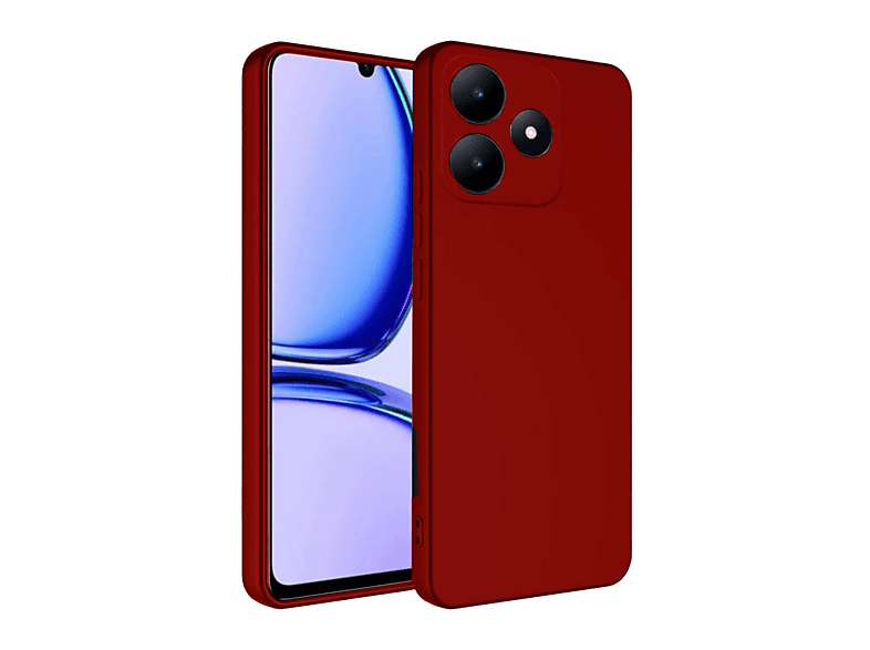 NEWFACE Realme C61 Uyumlu First Silikon Telefon Kılıfı Kırmızı