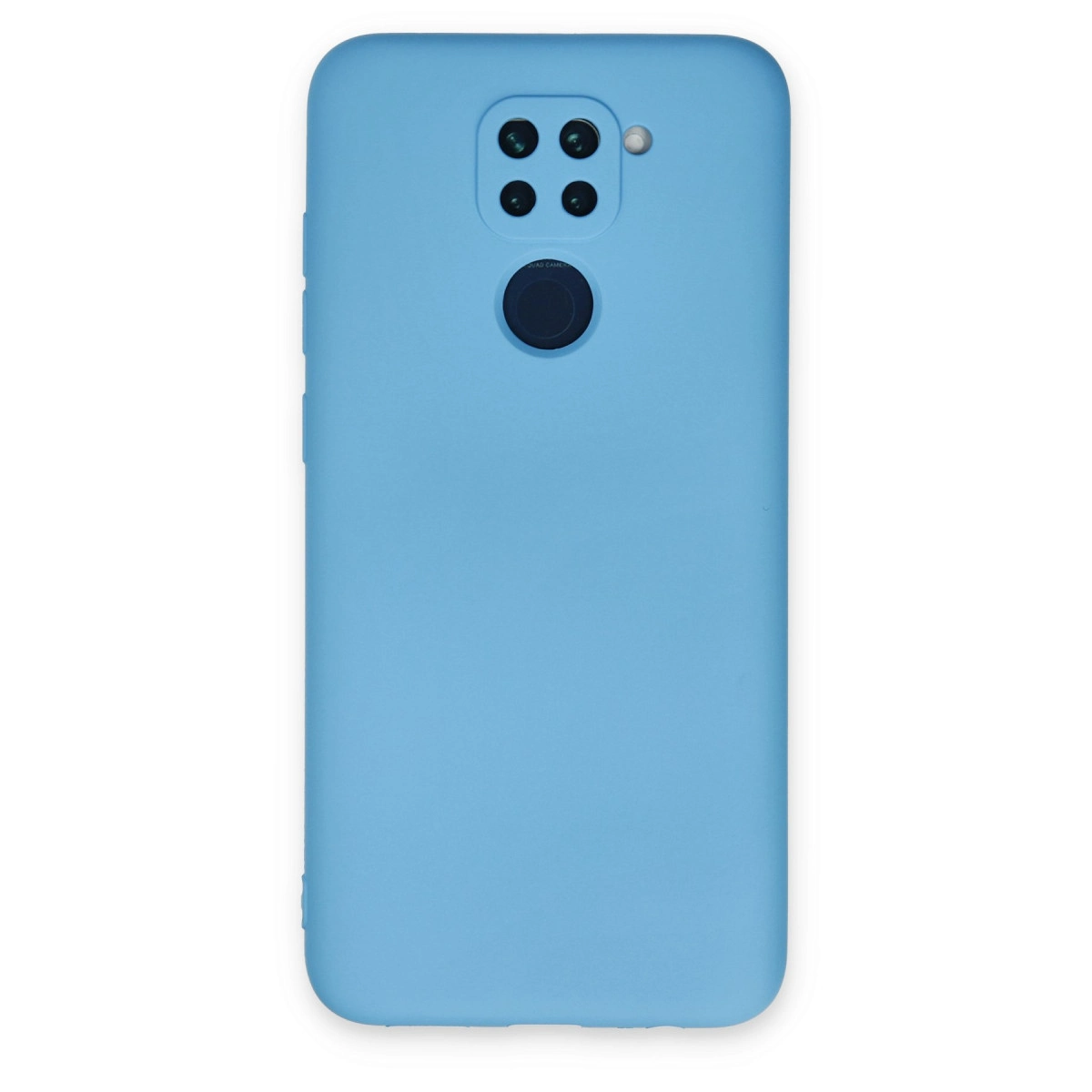 NEWFACE Xiaomi Redmi Note 9 Uyumlu Nano İçi Kadife Silikon Telefon Kılıfı Mavi