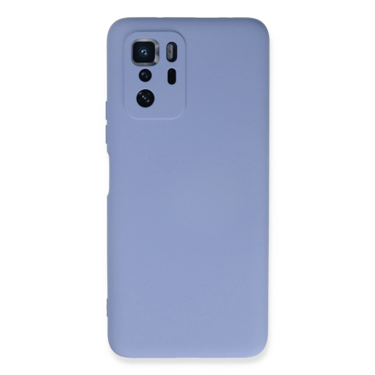 Lavanta rengi telefon kılıfı, beyaz arka plan üzerinde kamera kesimi.
