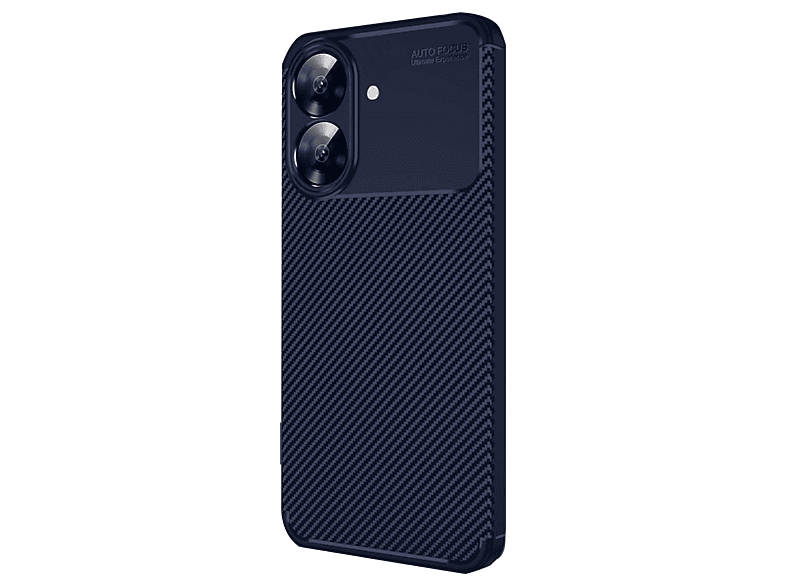 NEWFACE Realme Note 60 Uyumlu Auto Focus Karbon Kapak Telefon Kılıfı Lacivert