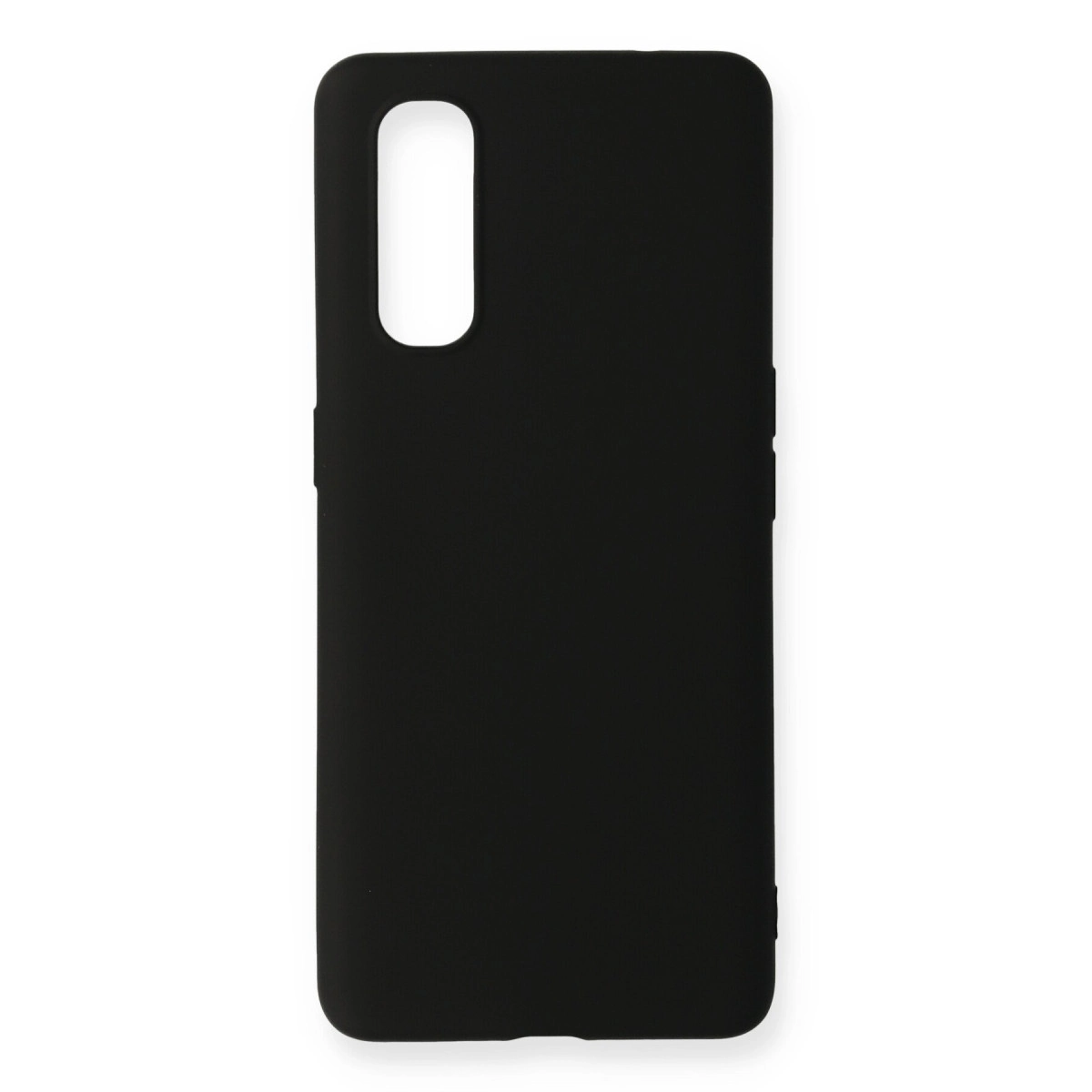 Kamera kesimli siyah telefon kılıfı, beyaz arka planda.