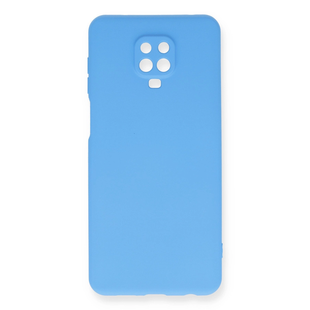 Arkada kamera kesimi olan mavi telefon kılıfı.