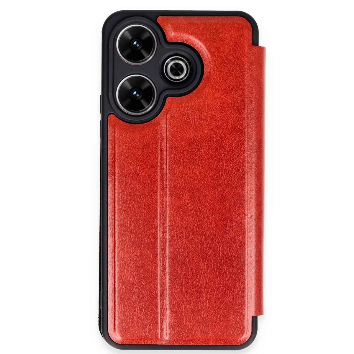 NEWFACE Xiaomi Redmi 13 4G Uyumlu Flip Cover Telefon Kılıfı Kırmızı