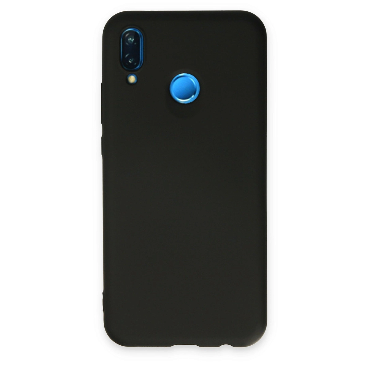 NEWFACE Huawei P20 Lite Uyumlu Nano İçi Kadife Silikon Telefon Kılıfı Siyah