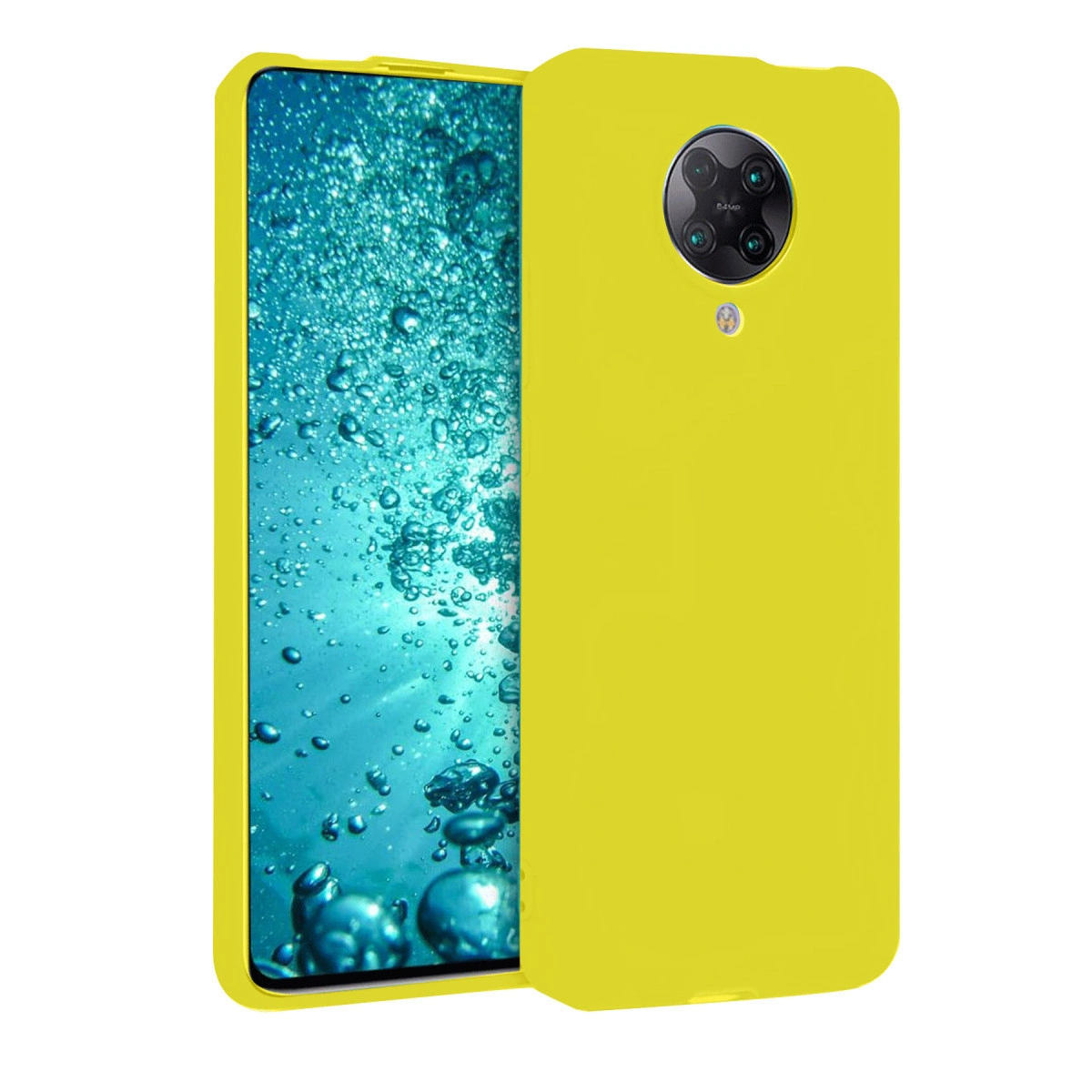 NEWFACE Xiaomi Redmi K30 Pro Uyumlu Nano İçi Kadife Silikon Telefon Kılıfı Sarı